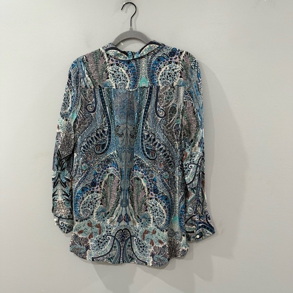 Ba&sh Blouse Blake Button Down in Paisley Blue - Picture 9 of 9